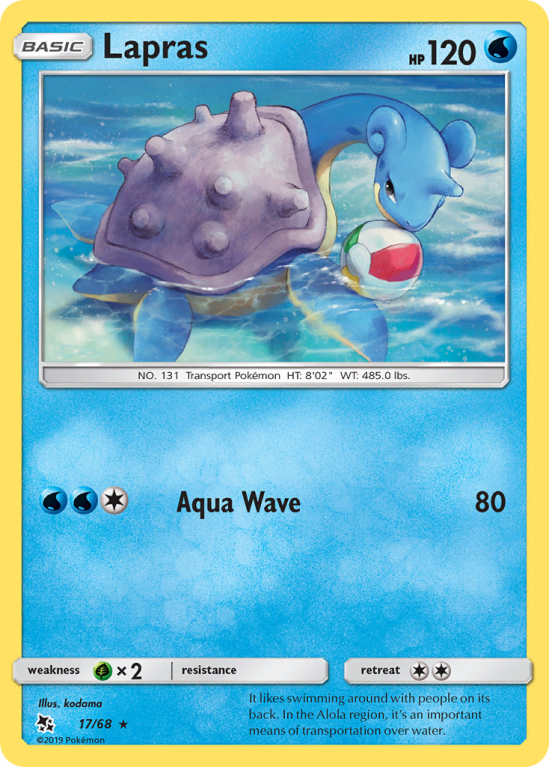 Lapras 17/68 Sun & Moon Hidden Fates