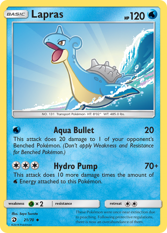 Lapras 21/70 Sun & Moon Dragon Majesty