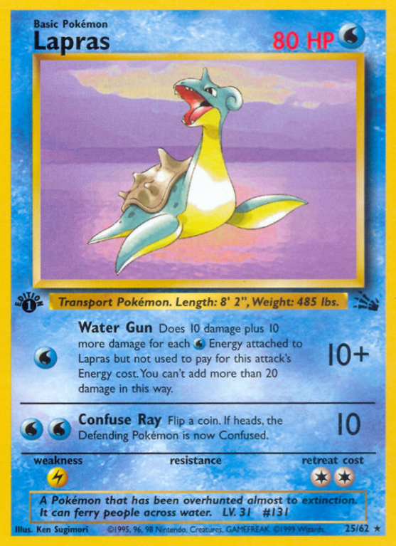 Lapras 25/62 Base Fossil