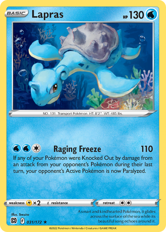 Lapras 31/172 Sword & Shield Brilliant Stars