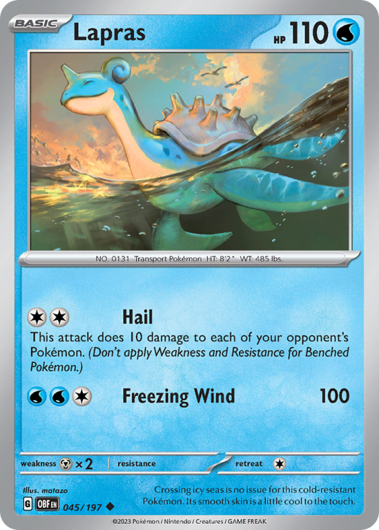 Lapras 45/197 Scarlet & Violet Obsidian Flames