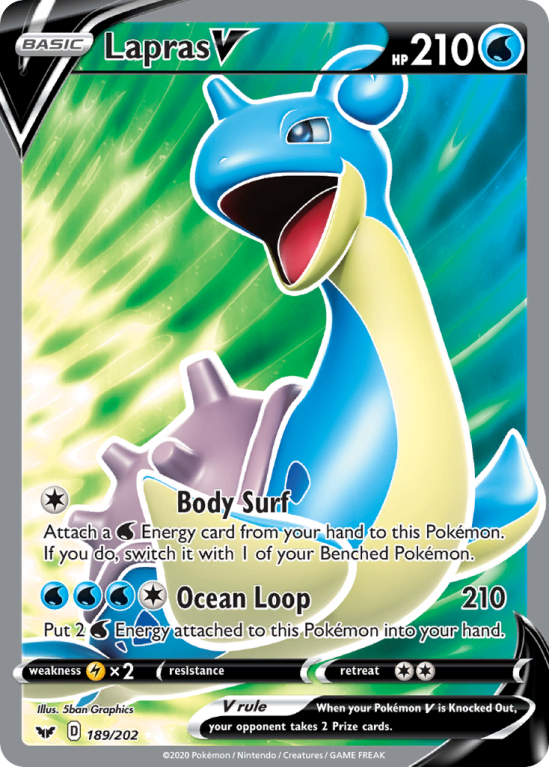 Lapras V 189/202 Sword & Shield Sword & Shield
