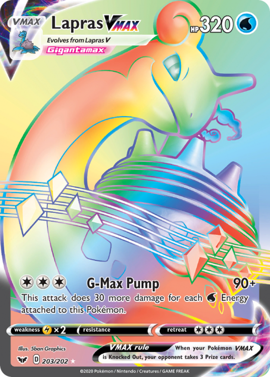 Lapras VMAX 203/202 Sword & Shield Sword & Shield