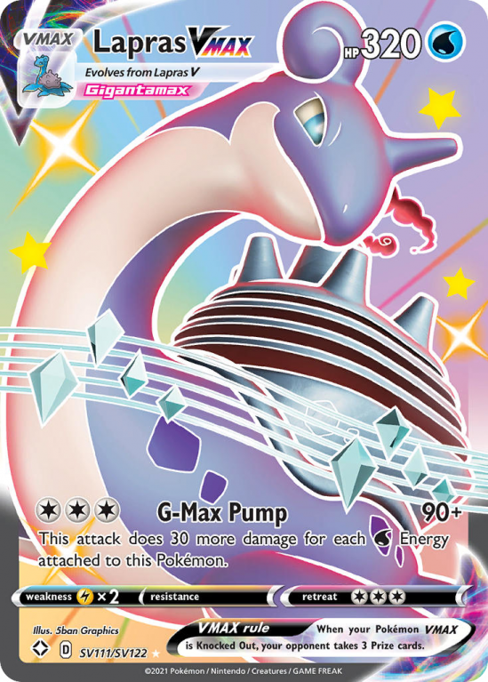 Lapras VMAX SV111/122 Sword & Shield Shiny Vault