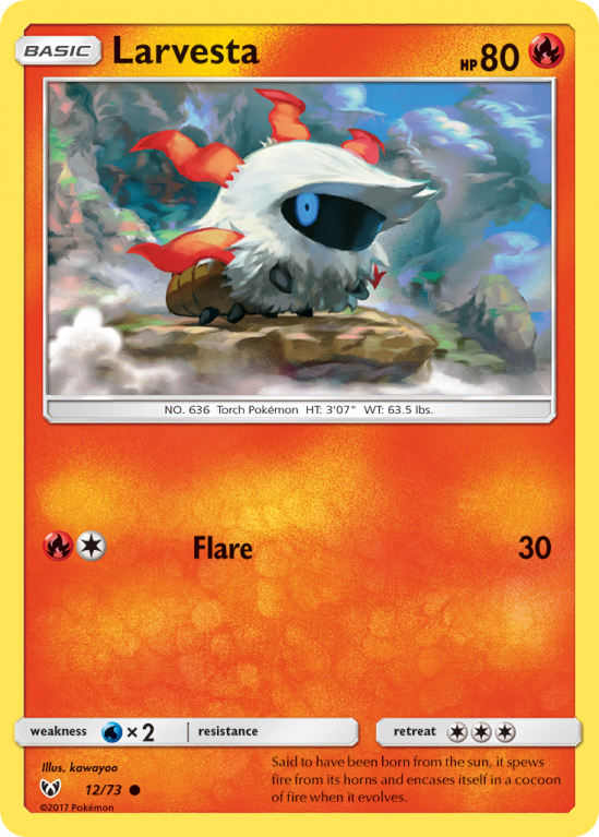Larvesta 12/73 Sun & Moon Shining Legends