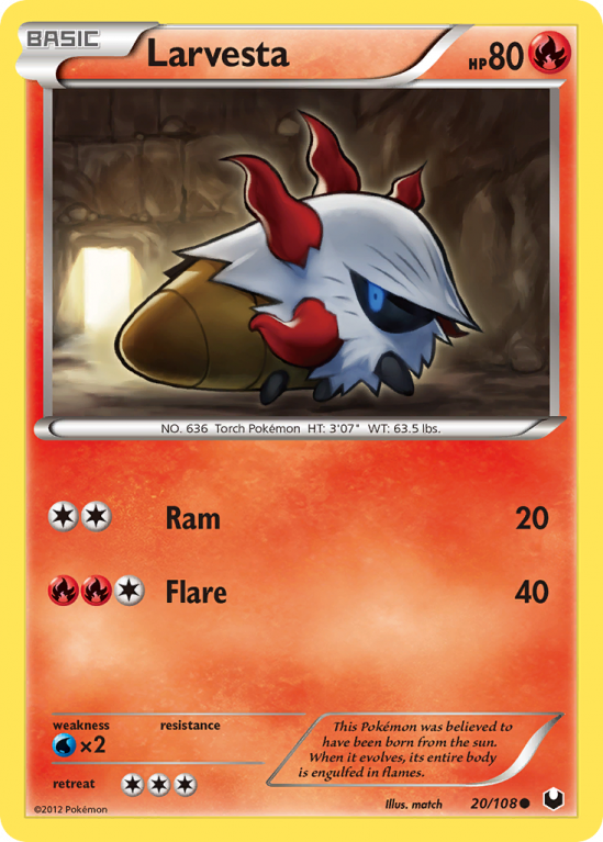 Larvesta 20/108 Black & White Dark Explorers