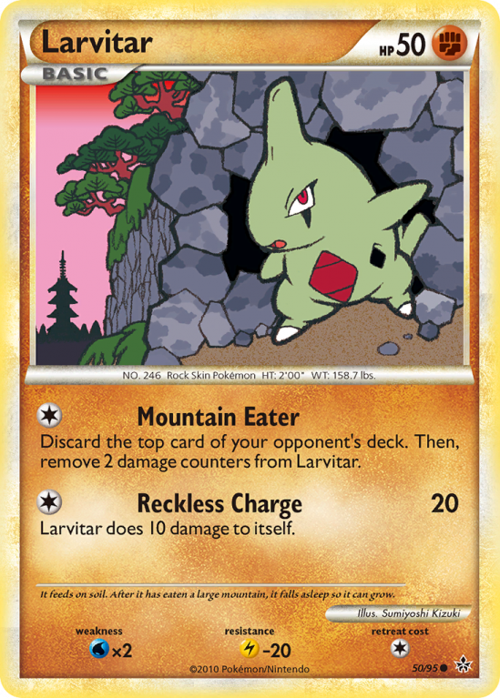 Larvitar 50/95 HeartGold & SoulSilver HS—Unleashed