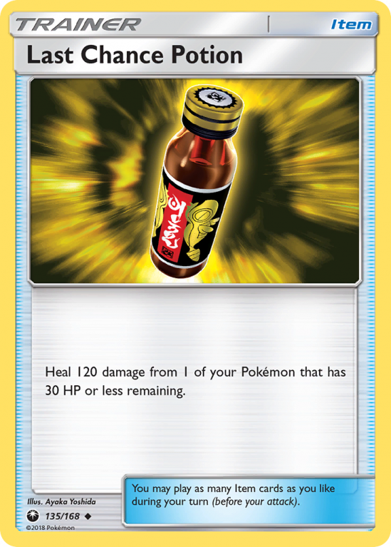 Last Chance Potion 135/168 Sun & Moon Celestial Storm