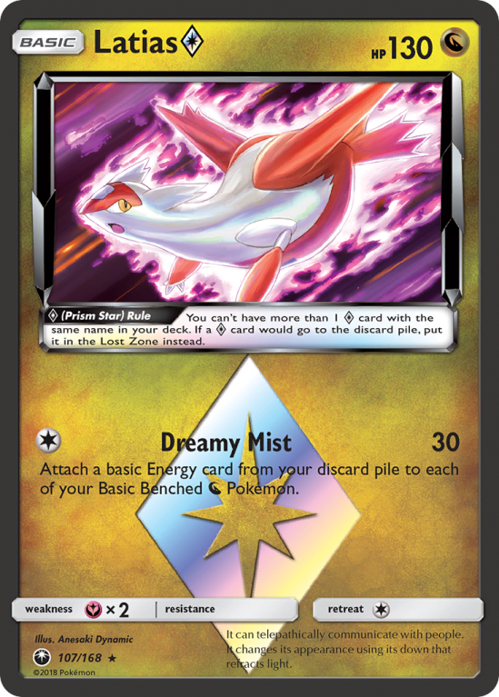 Latias ◇ 107/168 Sun & Moon Celestial Storm
