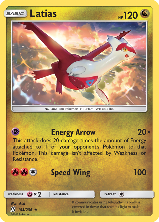 Latias 153/236 Sun & Moon Unified Minds