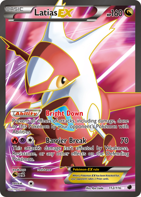 Latias-EX 112/116 Black & White Plasma Freeze