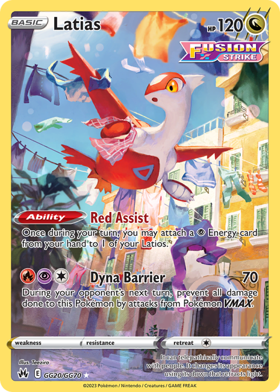 Latias GG20/70 Sword & Shield Crown Zenith Galarian Gallery