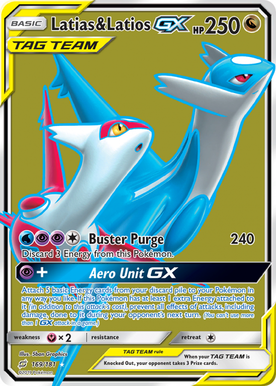 Latias & Latios-GX 169/181 Sun & Moon Team Up