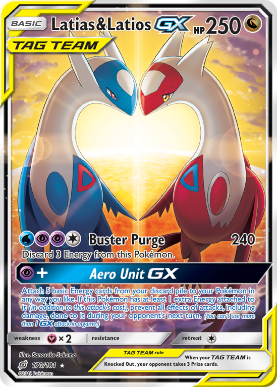 Latias & Latios-GX 170/181 Sun & Moon Team Up