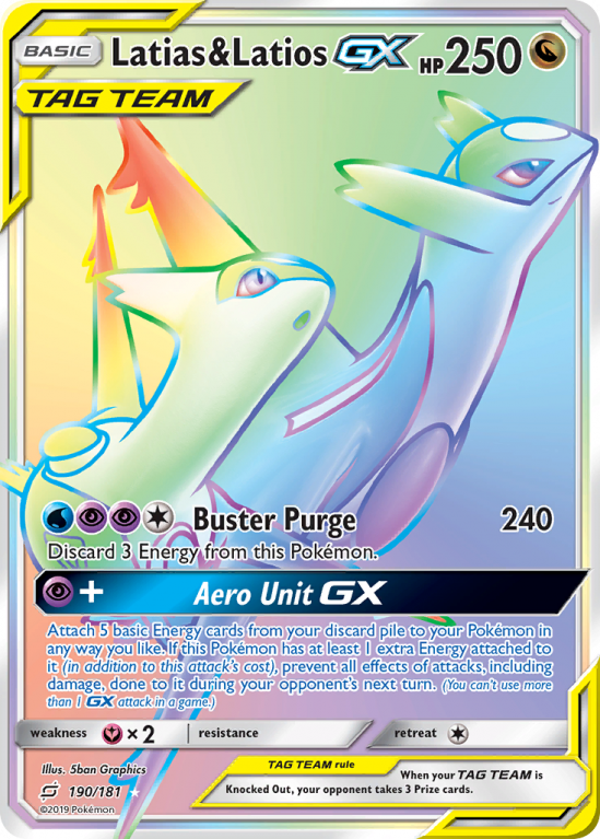 Latias & Latios-GX 190/181 Sun & Moon Team Up