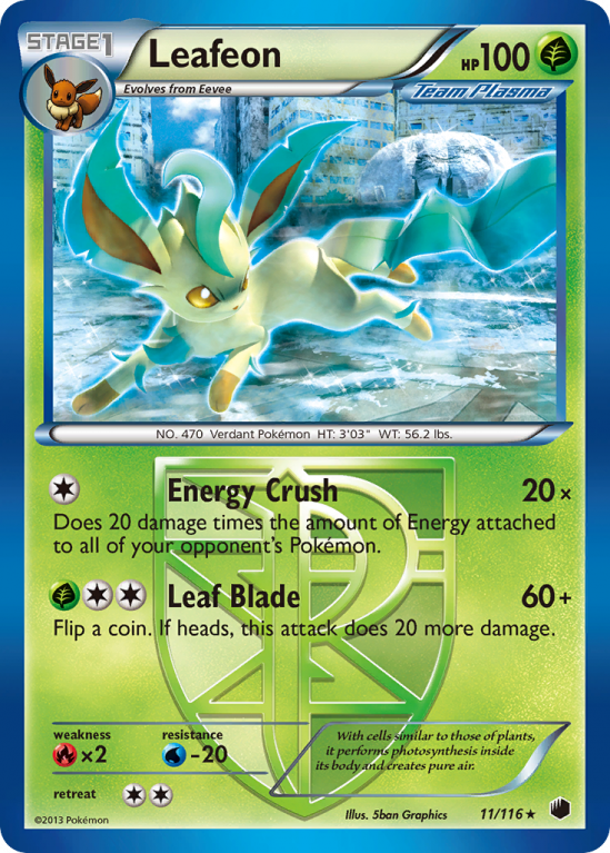 Leafeon 11/116 Black & White Plasma Freeze