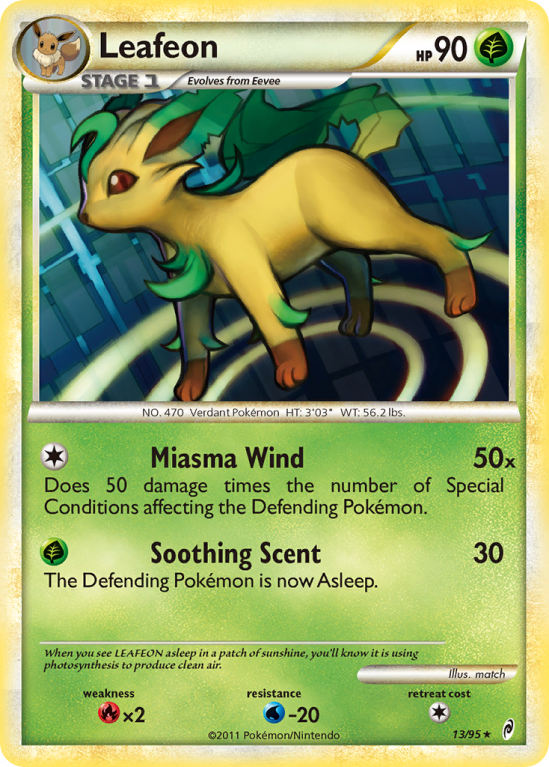 Leafeon 13/106 HeartGold & SoulSilver Call of Legends