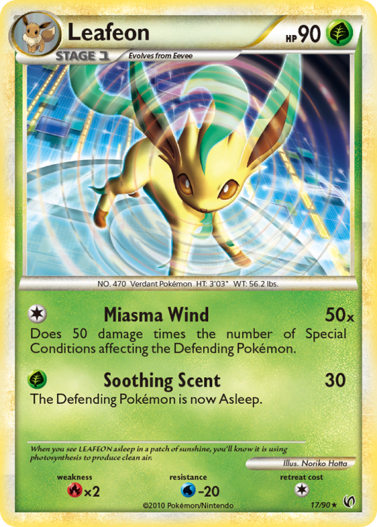 Leafeon 17/90 HeartGold & SoulSilver HS—Undaunted