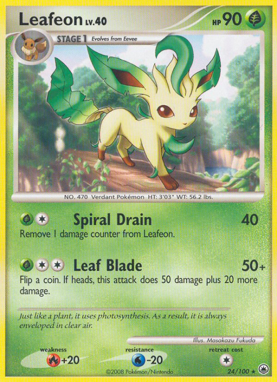 Leafeon 24/100 Diamond & Pearl Majestic Dawn