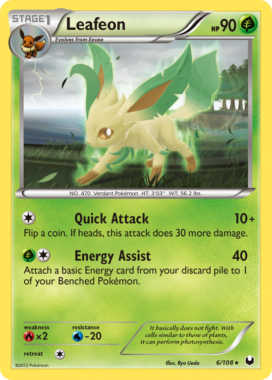 Leafeon 6/108 Black & White Dark Explorers
