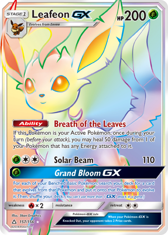 Leafeon-GX 157/156 Sun & Moon Ultra Prism