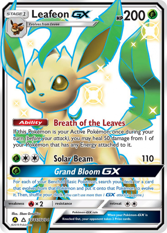 Leafeon-GX SV46/94 Sun & Moon Shiny Vault