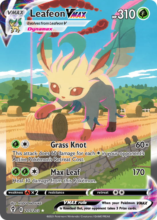 Leafeon VMAX 205/203 Sword & Shield Evolving Skies
