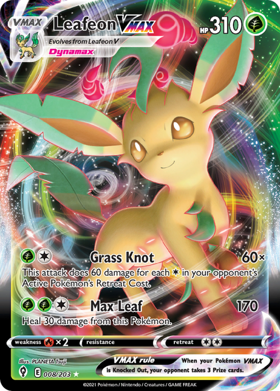 Leafeon VMAX 8/203 Sword & Shield Evolving Skies