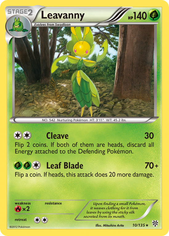 Leavanny 10/135 Black & White Plasma Storm