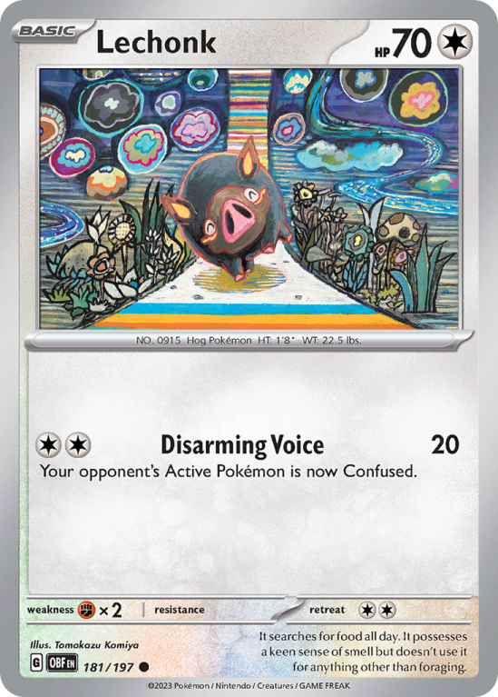 Lechonk 181/197 Scarlet & Violet Obsidian Flames