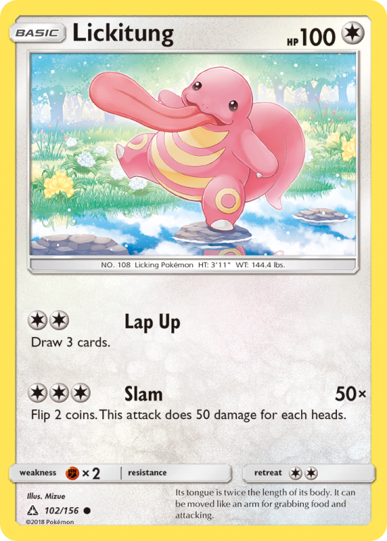 Lickitung 102/156 Sun & Moon Ultra Prism