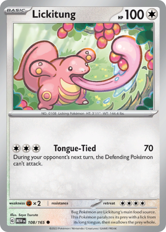 Lickitung 108/165 Scarlet & Violet 151