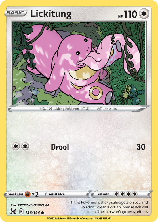 Lickitung 138/196 Sword & Shield Lost Origin