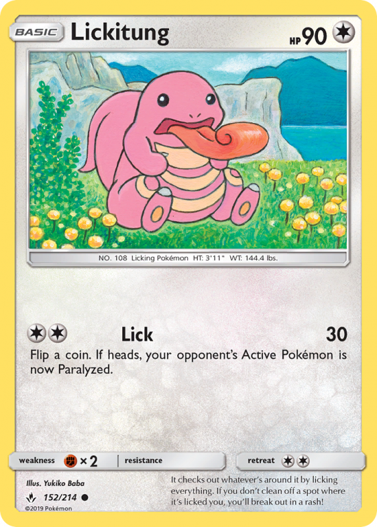 Lickitung 152/214 Sun & Moon Unbroken Bonds