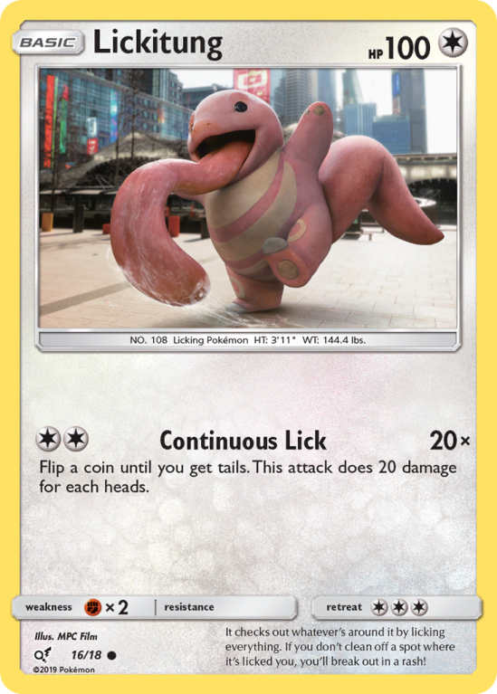 Lickitung 16/18 Sun & Moon Detective Pikachu