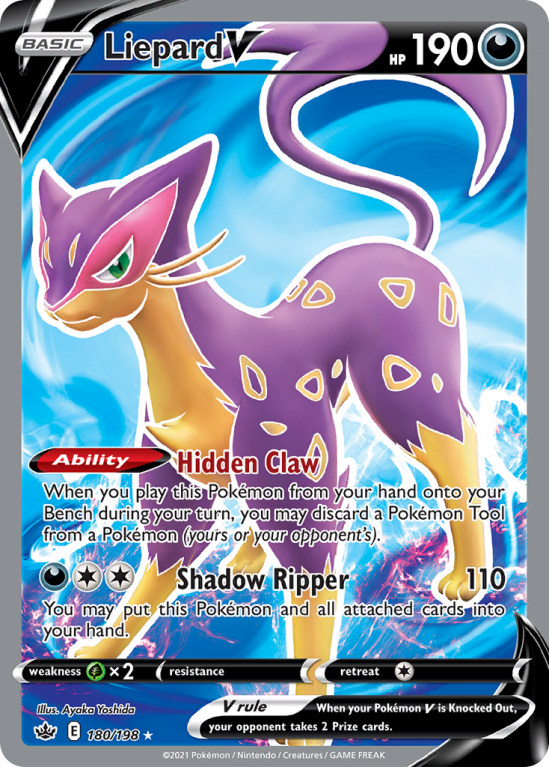 Liepard V 180/198 Sword & Shield Chilling Reign