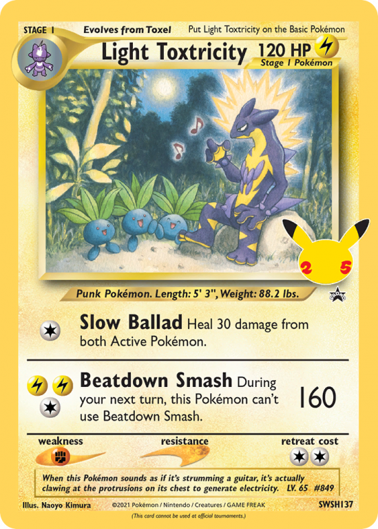 Light Toxtricity SWSH137/103 Sword & Shield SWSH Black Star Promos