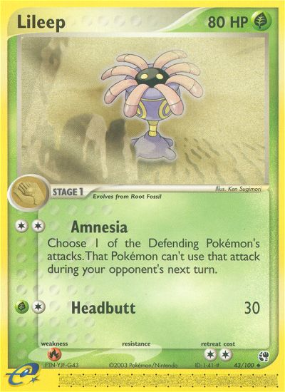 Lileep 43/100 EX Sandstorm