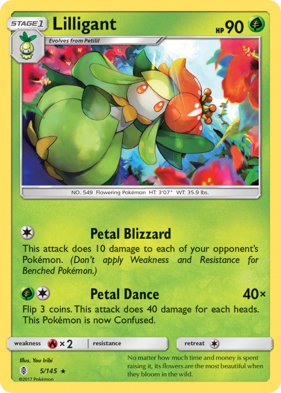 Lilligant 5/145 Sun & Moon Guardians Rising