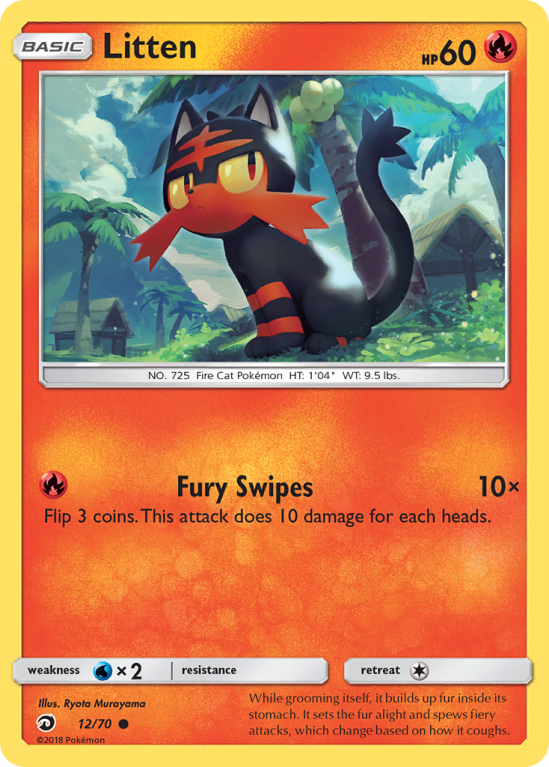 Litten 12/70 Sun & Moon Dragon Majesty