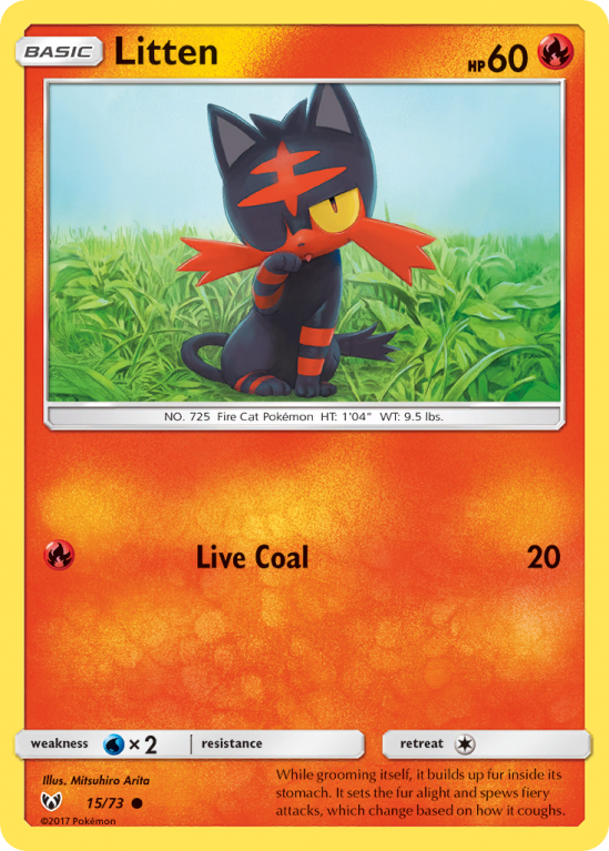 Litten 15/73 Sun & Moon Shining Legends