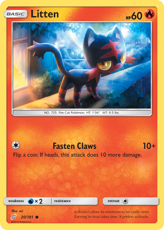 Litten 20/181 Sun & Moon Team Up