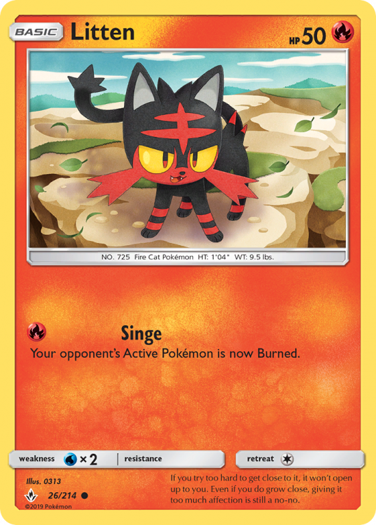 Litten 26/214 Sun & Moon Unbroken Bonds