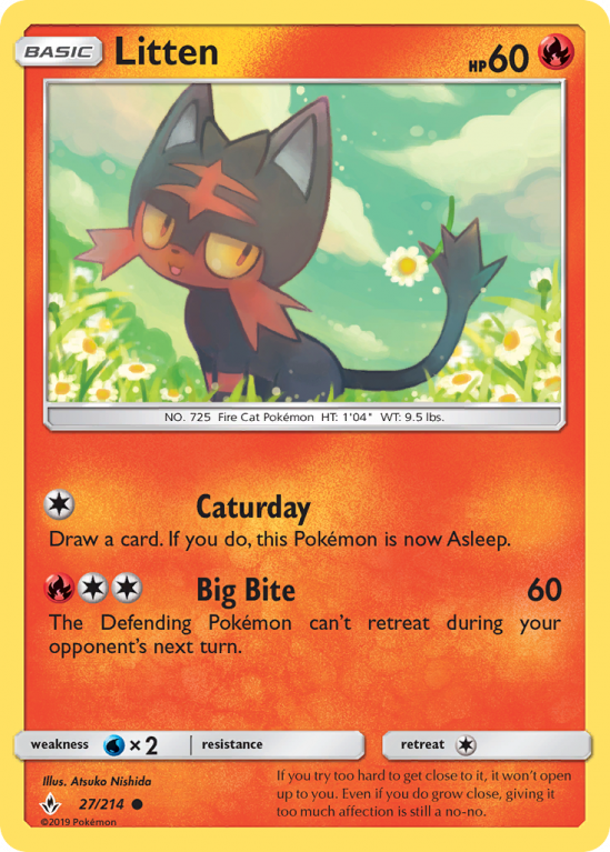 Litten 27/214 Sun & Moon Unbroken Bonds