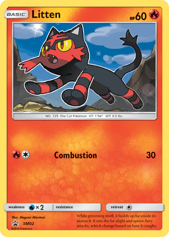 Litten SM02/156 Sun & Moon SM Black Star Promos