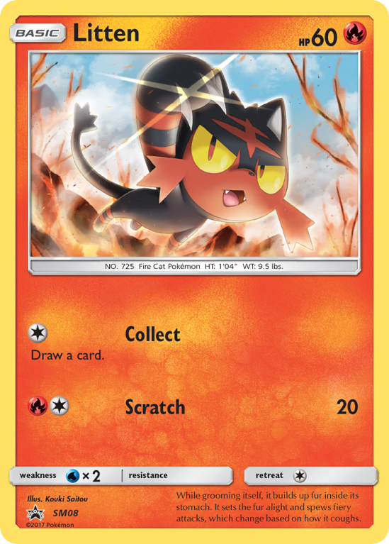 Litten SM08/156 Sun & Moon SM Black Star Promos