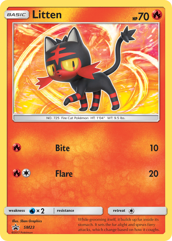 Litten SM23/156 Sun & Moon SM Black Star Promos