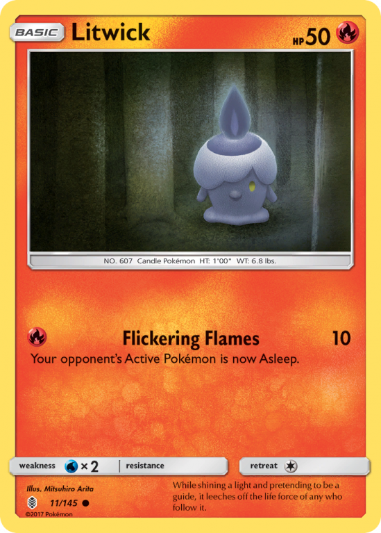 Litwick 11/145 Sun & Moon Guardians Rising