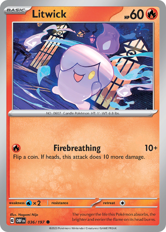 Litwick 36/197 Scarlet & Violet Obsidian Flames