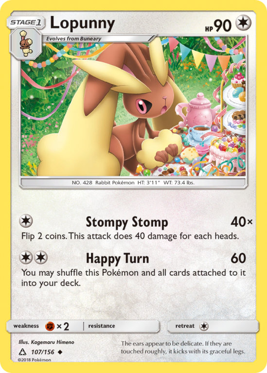 Lopunny 107/156 Sun & Moon Ultra Prism